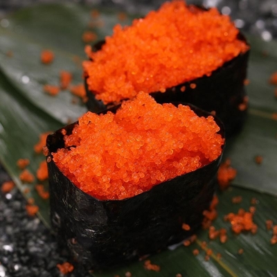 Masago Tobiko Capelin Balık Karaca suşi uçan balık yumurtası Dondurulmuş Capelin