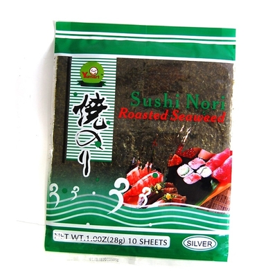 Sushi Roll için 10 Yaprak Organik Nori Yosun Koşer Kavrulmuş Nori Alga