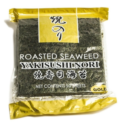 Japon Yaki Sushi Nori Yosun Kavrulmuş Yosun Kağıdı 50 Yaprak