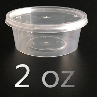 50ml 2oz Tek Kullanımlık Gıda Kabı Sofra Plastik Kapaklı Sosluk