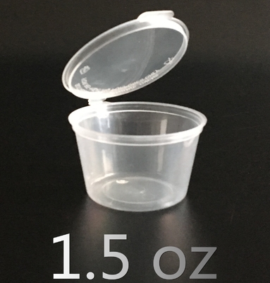 50ml 2oz Tek Kullanımlık Gıda Kabı Sofra Plastik Kapaklı Sosluk