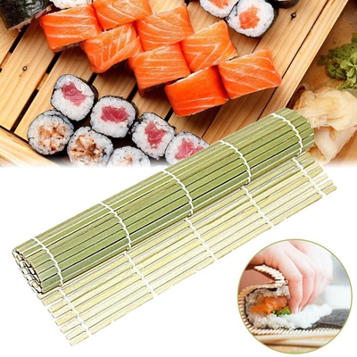 27*27cm Yeşil Bambu Suşi Rolling Mat Japon Suşi Rulo