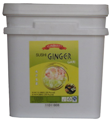 OEM Kırmızı Dilimlenmiş Turşu Suşi Zencefil 9.08kg