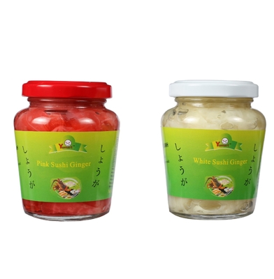 Taze Organik Turşu Suşi Zencefil Dilimlenmiş ve Şerit 160g / Şişe
