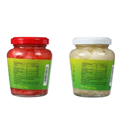Taze Organik Turşu Suşi Zencefil Dilimlenmiş ve Şerit 160g / Şişe