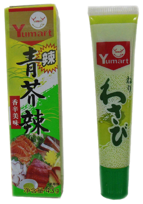 Tüp 43g Baharat Haccp Organik Sushi Wasabi Baharat Tozu