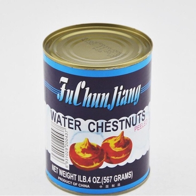 Tatlı 425g 567g Konserve Meyveler Sebzeler Şuruplu Su Kestanesi